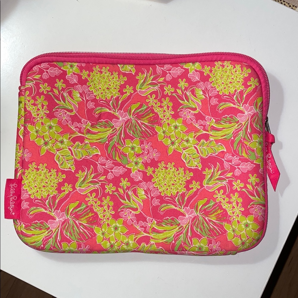 Lilly Pulitzer Pink and Green Tablet Sleeve